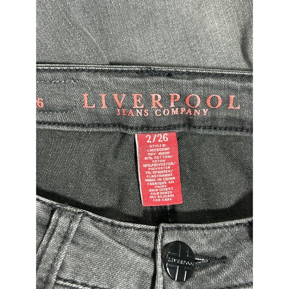 Liverpool Women's Abby Skinny Mid Rise Stretch Jeans in Gray - Sz 2/26 - Picture 3 of 7